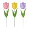 Glitzhome® 24" Easter Metal Tulips Yard Stake Set